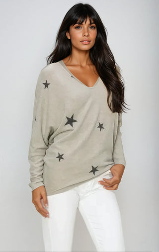 Stellar Relaxed V-Neck Pullover