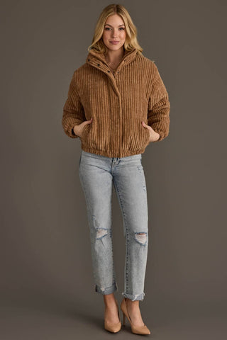 Tan Corduroy Puffer Jacket - Fitkitty Culture Athleisure Wear, Yoga Wear &  Women's Clothing