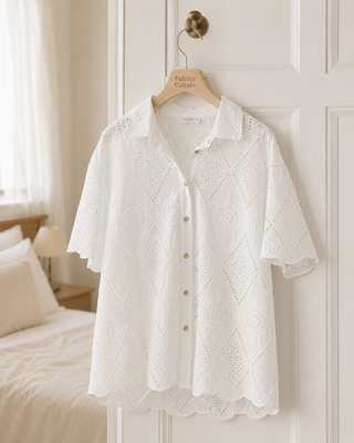 Wander Free Lace Button Down
