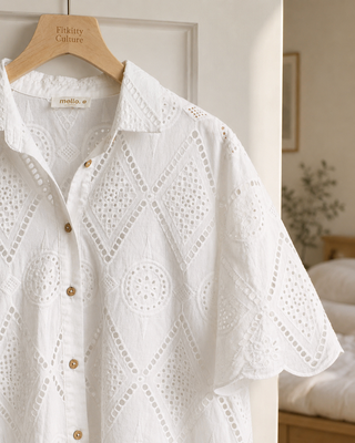 Wander Free Lace Button Down