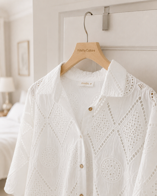 Wander Free Lace Button Down