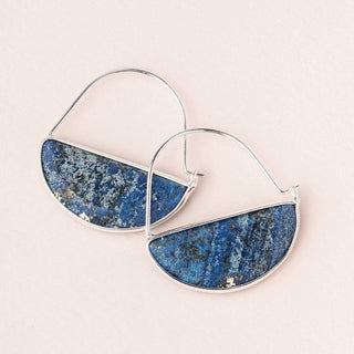 Stone Prism Hoop - Lapis/Silver - Fitkitty Culture Athleisure Wear, Yoga Wear &  Women's Clothing