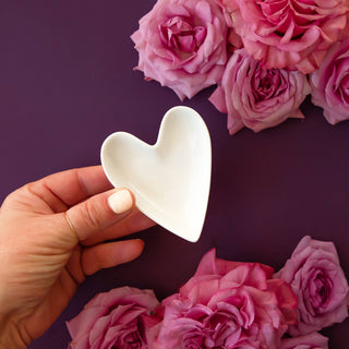 Heart-Shaped Ceramic Trinket Dish