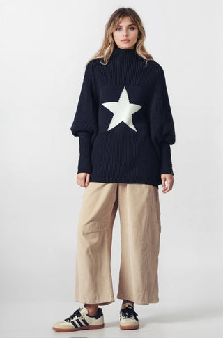 Star Knit Oversized Sweater Top - Fitkitty Culture Athleisure Wear, Yoga Wear &  Women's Clothing