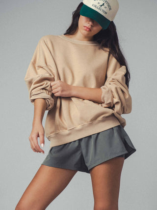 Organic Cotton Crew Neck Comfort Washed Sweatshirt