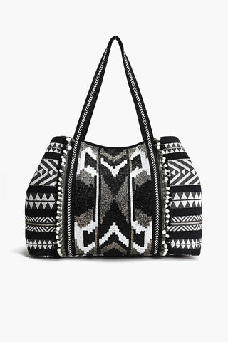 Ikat Noir Elegance Tote - Fitkitty Culture Athleisure Wear, Yoga Wear &  Women's Clothing