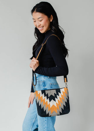 Black, Gray, Mustard & Cream Aztec Crossbody - Fitkitty Culture Athleisure Wear, Yoga Wear &  Women's Clothing
