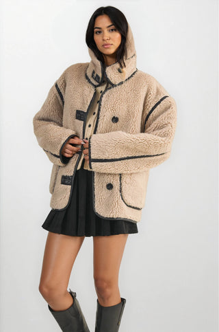 Reversible Sherpa + Suede Contrast Jacket
