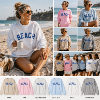 Beach Crewneck Sweatshirt -New Colors Available