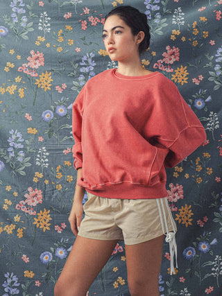 Organic Cotton Crew Neck Comfort Washed Sweatshirt