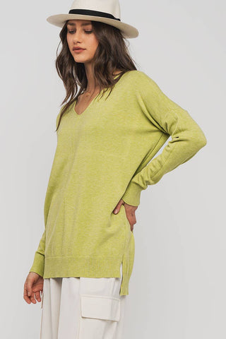 "Spring Serenade" High-Low Tunic Sweater