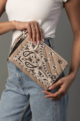 Tan Bandana Knot Clutch – alternate product view 4