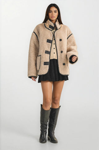 Reversible Sherpa + Suede Contrast Jacket