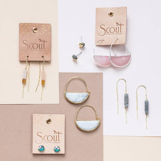 Stone Prism Hoop - Turquoise/Gold - Fitkitty Culture Athleisure Wear, Yoga Wear &  Women's Clothing