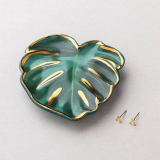 Jewelry Dish & Stud Earring Set - Leaf/Sage - Fitkitty Culture Athleisure Wear, Yoga Wear &  Women's Clothing