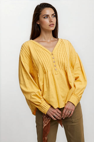 Henley Pintuck Top