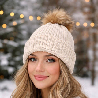 Double-Lined Handmade Knit Beanie – alternate product view 3