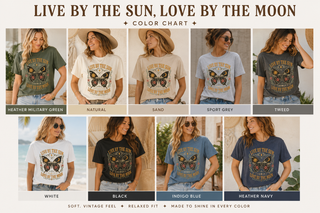 Live By The Sun Love By The Moon Butterfly T-Shirt