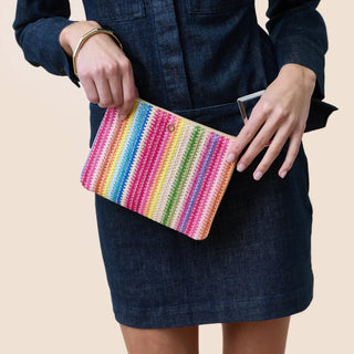Bracelet Pouch - Bright Raffia Clutch Bag - Fitkitty Culture Athleisure Wear, Yoga Wear &  Women's Clothing