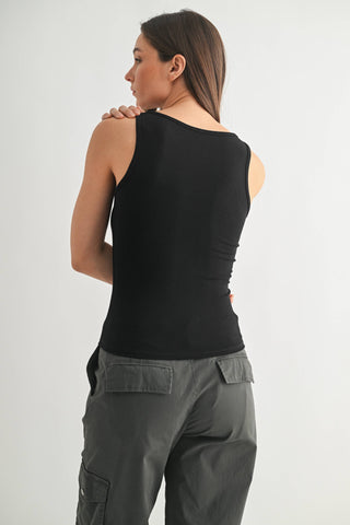 Square Neck Ribbed Tank Top - Fitkitty Culture Athleisure Wear, Yoga Wear &  Women's Clothing
