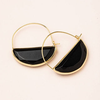 Stone Prism Hoop - Black Spinel/Gold - Fitkitty Culture Athleisure Wear, Yoga Wear &  Women's Clothing
