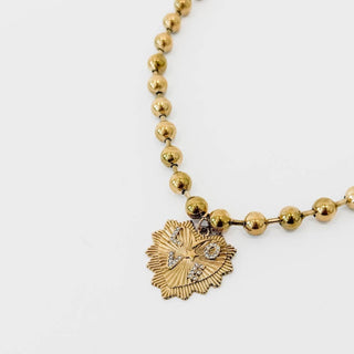 Sunburst Heart Love Pendant Necklace - WATERPROOF