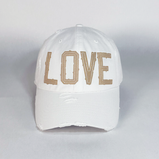 LOVE Distressed Baseball Cap