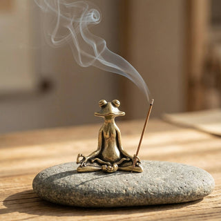 Zen Brass Incense Frog - Fitkitty Culture Athleisure Wear, Yoga Wear &  Women's Clothing