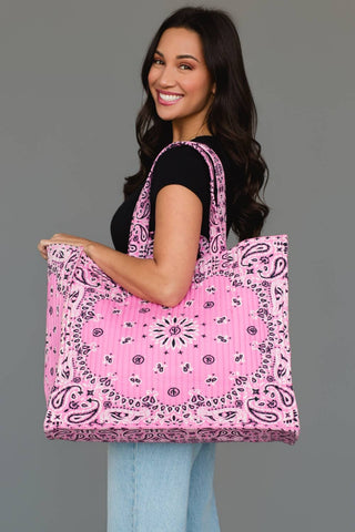 Pink Bandana Weekend Tote – alternate product view 3