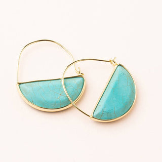 Stone Prism Hoop - Turquoise/Gold - Fitkitty Culture Athleisure Wear, Yoga Wear &  Women's Clothing