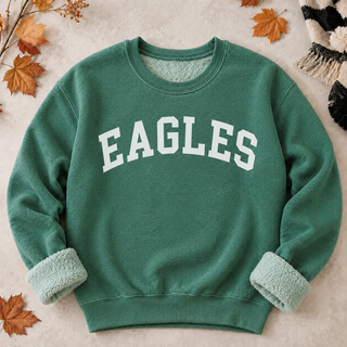 Mineral green Eagles mineral-washed sweatshirt flat lay