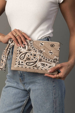 Tan Bandana Knot Clutch – alternate product view 3