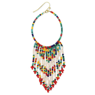 Desert Sunset Multi Beaded Fringe Earrings - Fitkitty Culture Athleisure Wear, Yoga Wear &  Women's Clothing