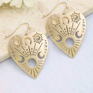 Celestial Planchette Gold Earrings