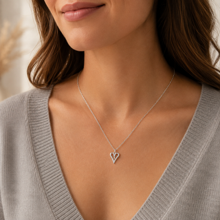 Everlove Stainless Steel Heart Necklace lifestyle main image