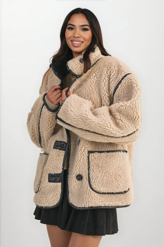 Reversible Sherpa + Suede Contrast Jacket