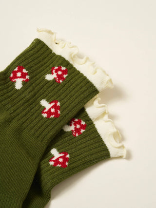 Mushroom Ruffle Grip Socks – alternate product view 3