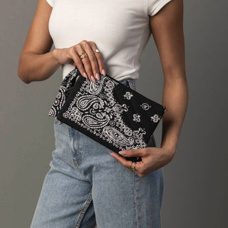 Black Bandana Knot Clutch – featured product view