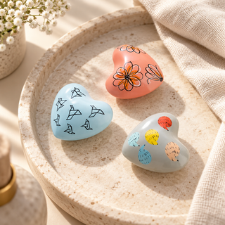 Painted Chime Heart — styled product photograph