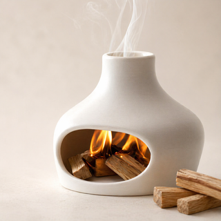 Serene Flame Ceramic Palo Santo Burner - Fitkitty Culture Athleisure Wear, Yoga Wear &  Women's Clothing