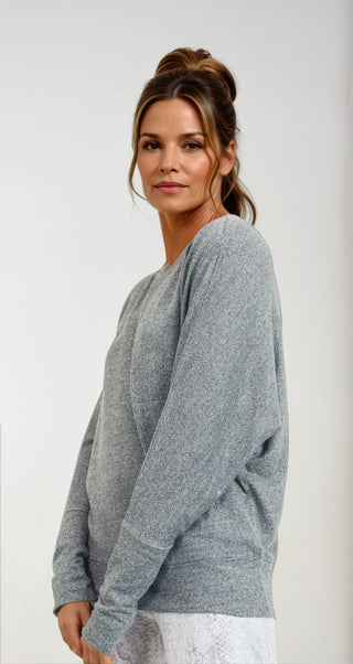 Ethereal Flow Dolman Top - Gray