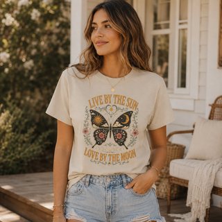 Live By The Sun Love By The Moon Butterfly T-Shirt