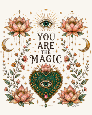 You Are The Magic Canvas Wall Art — Mystical Lotus Spiritual Decor