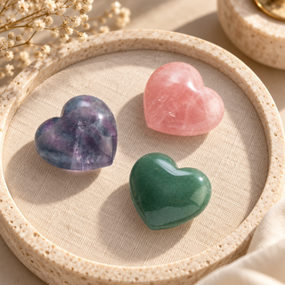 Polished Mineral Heart — styled product photograph
