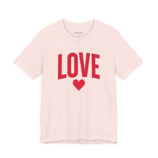 Love Heart Tee — Bold Red 'LOVE' Graphic T-Shirt - Fitkitty Culture Athleisure Wear, Yoga Wear &  Women's Clothing