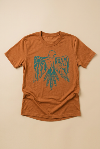 Roam Free Tee (Boho/Western) - Fitkitty Culture Athleisure Wear, Yoga Wear &  Women's Clothing