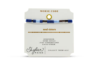Skylar Paige Soul Sisters Morse Code bracelet on card