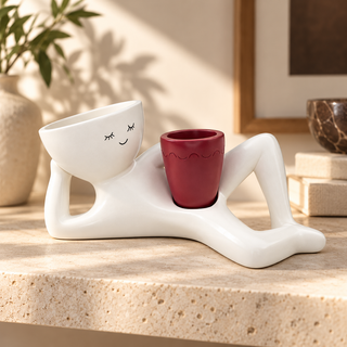 The Little Pause Sculptural Planter — styled product photograph
