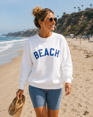 Beach Crewneck Sweatshirt -New Colors Available