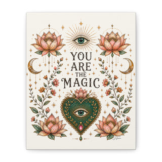 You Are The Magic Canvas Wall Art — Mystical Lotus Spiritual Decor